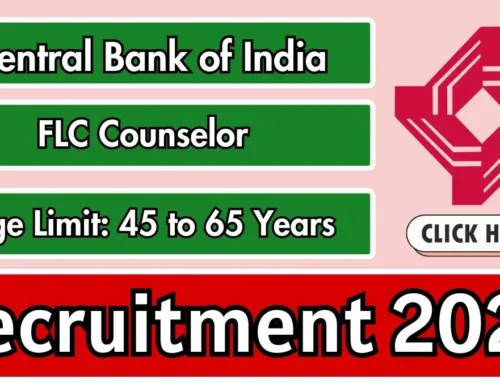 Central Bank of India Counselor FLC Recruitment 2026 – Apply Offline