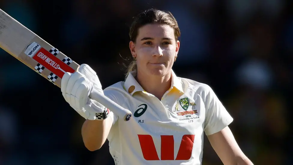 Sunderland is the first woman to score centuries in three consecutive Test innings.