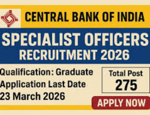 Central Bank of India Specialist Officers Recruitment 2026 – Apply Online for 275 Posts